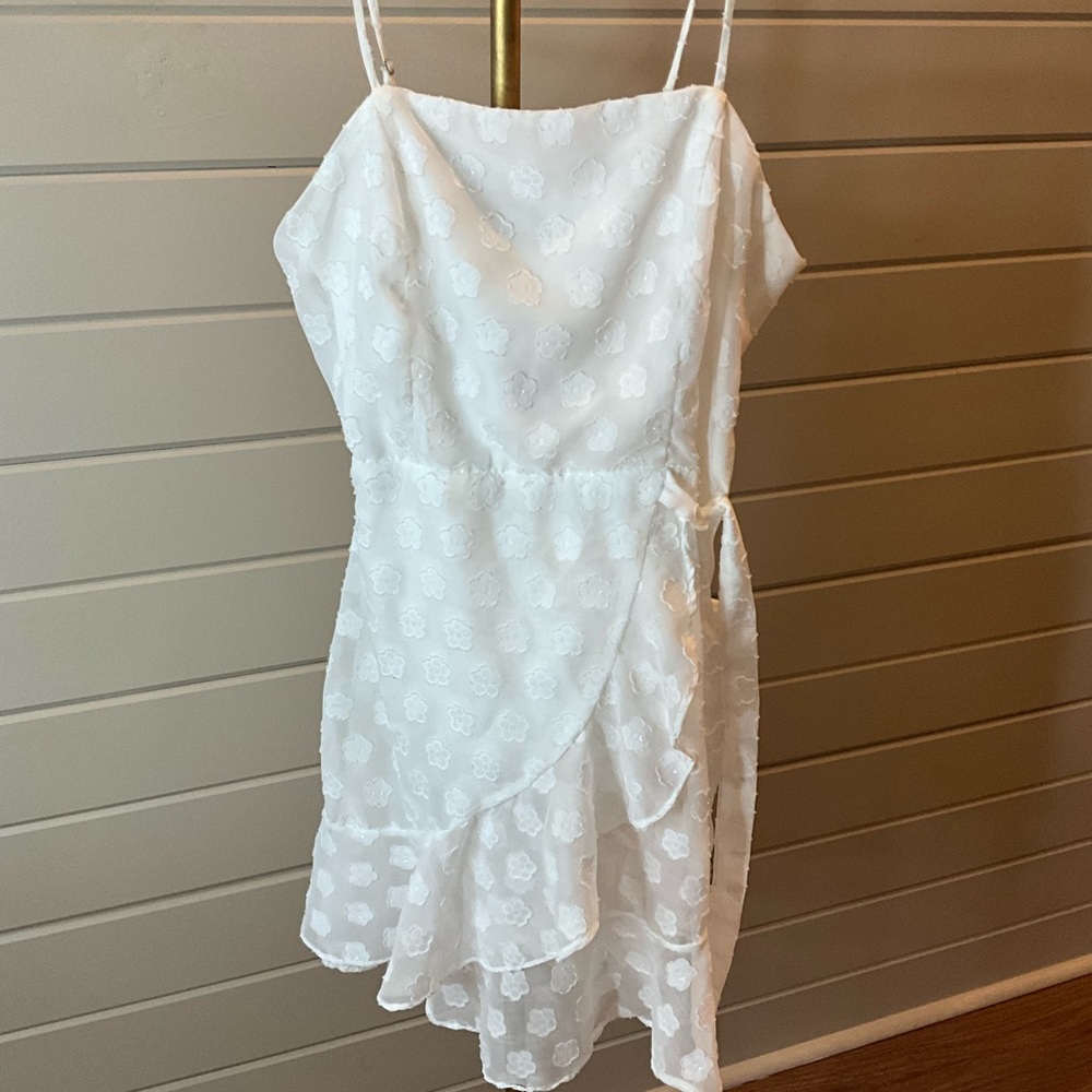 Altar'd State White Floral Mini Dress